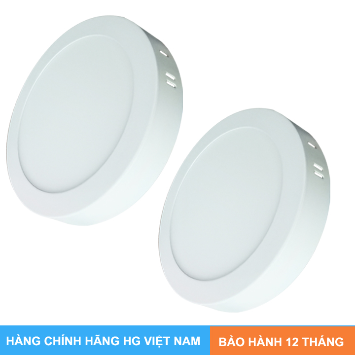Bộ 2 đèn led nổi ốp trần 24w tròn ánh sáng trắng