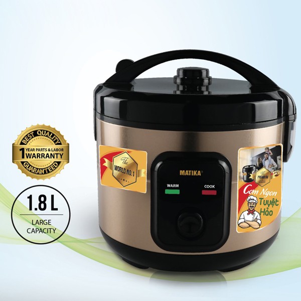Nồi cơm điện cao cấp Matika MTK-RC 1892 đáy tròn