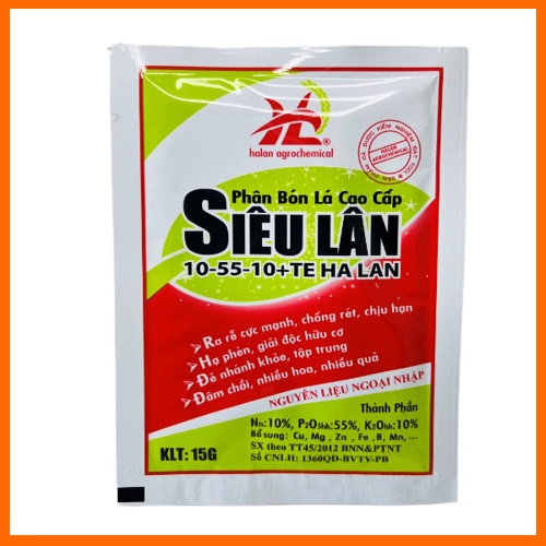 COMBO 10 GÓI Phân Bón Siêu Lân Đỏ Hà Lan ,10-55-10+TE (gói 15g) (MSP27784) - Mai Huy