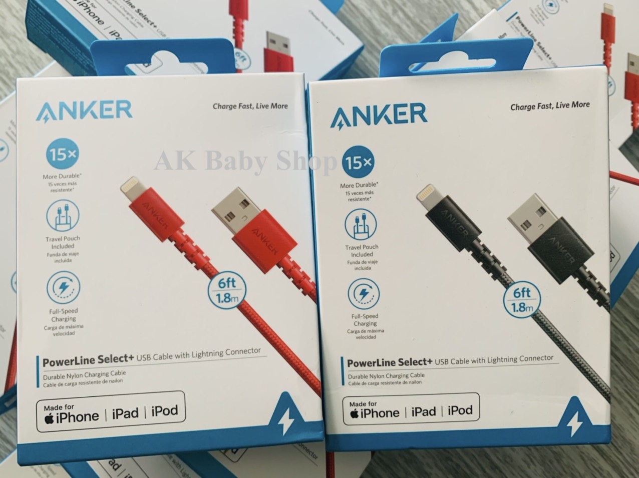[HCM]Dây cáp Anker 1,8m dùng cho iPhone iPad iPod
