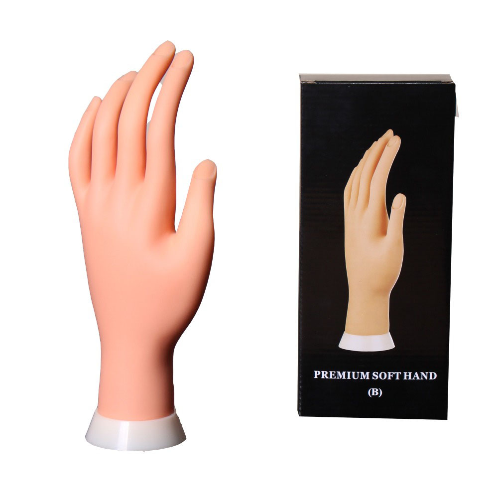 Bàn tay giả học nail bẻ cong theo ý muốn hoặc không bẻ cong, bàn tay giả silicon