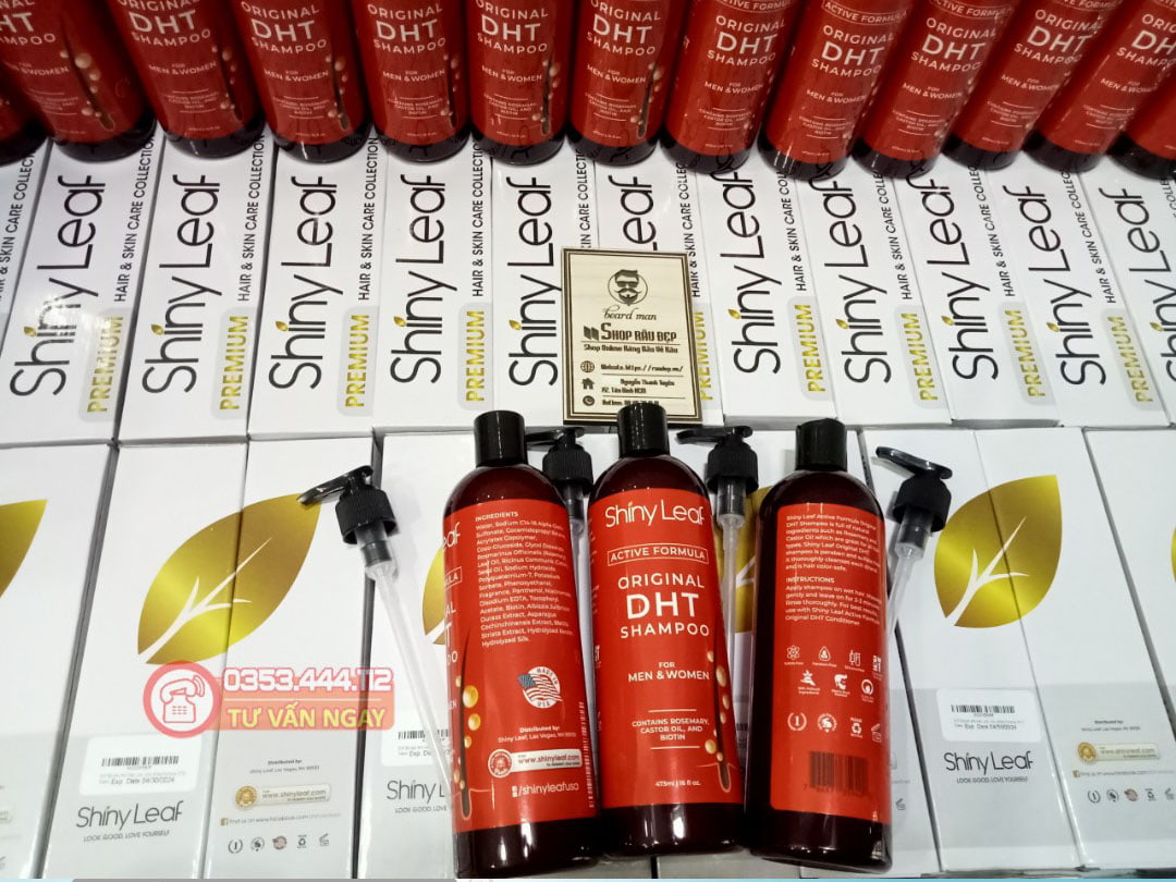 Dầu Gội Mọc Tóc DHT Blocker Shampoo Shiny Leaf - Made in USA