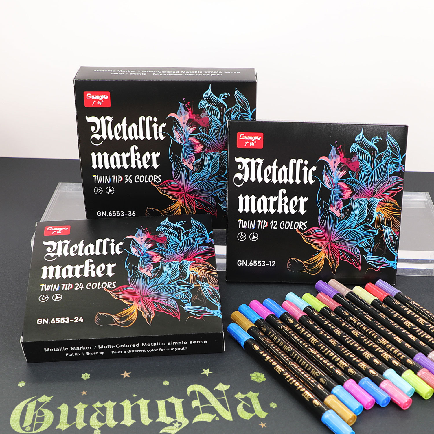 Bộ Bút Marker Metallic gốc nước Guang GN6553
