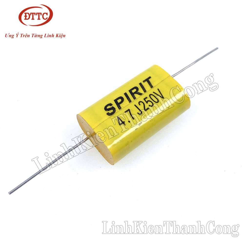 Tụ audio spirit 2.2uf 3.3uf 4.7uf 250v vàng