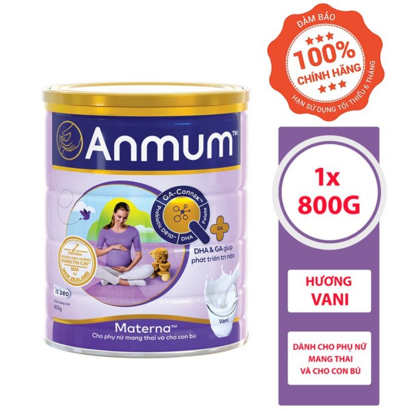Sữa Anmum Vani ít béo - hộp 800g