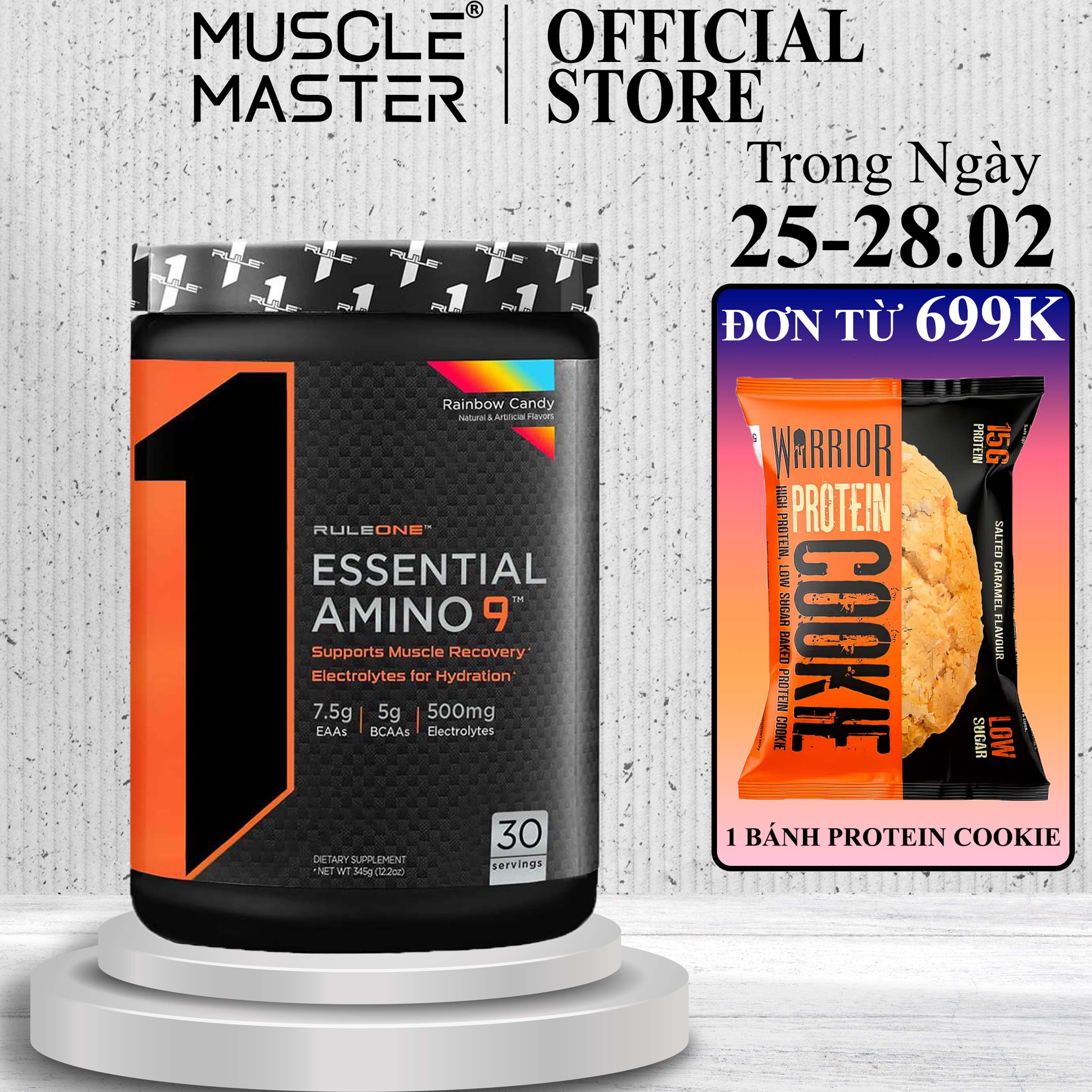 [HCM]Thực Phẩm Bổ Sung Rule 1 Essential Amino 9 EAA 30 Lần Dùng