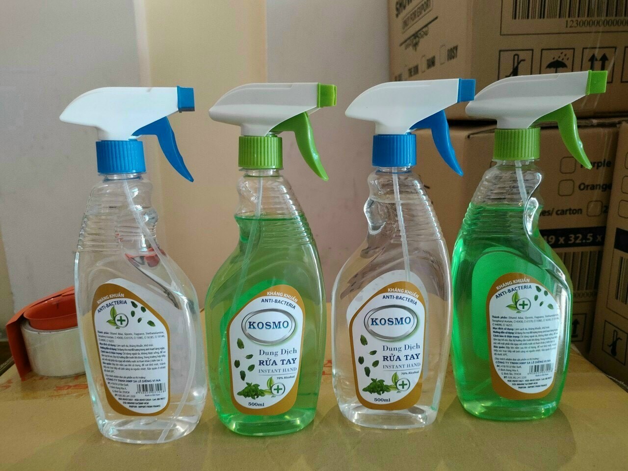[HCM]combo 10 chai 500ml sát khuẩn màu trắng  happicare