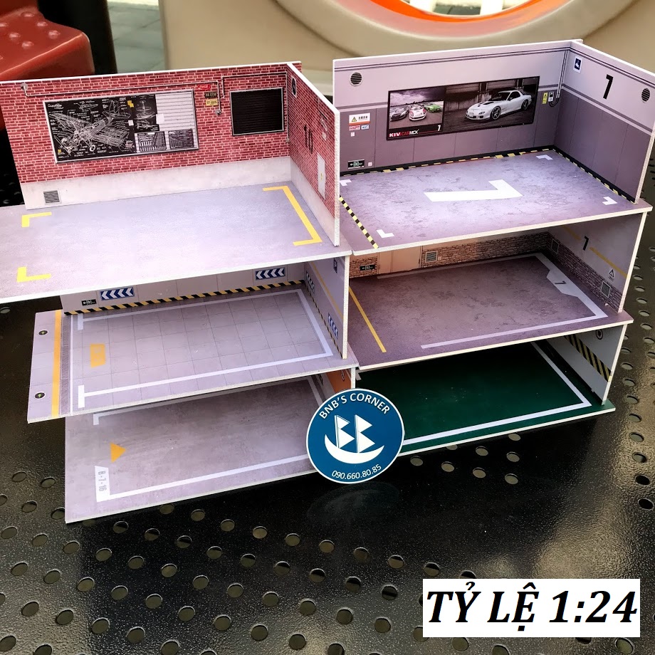 [BNB's Corner] Mô hình gara xe hơi tỉ lệ 1:24 bằng formex