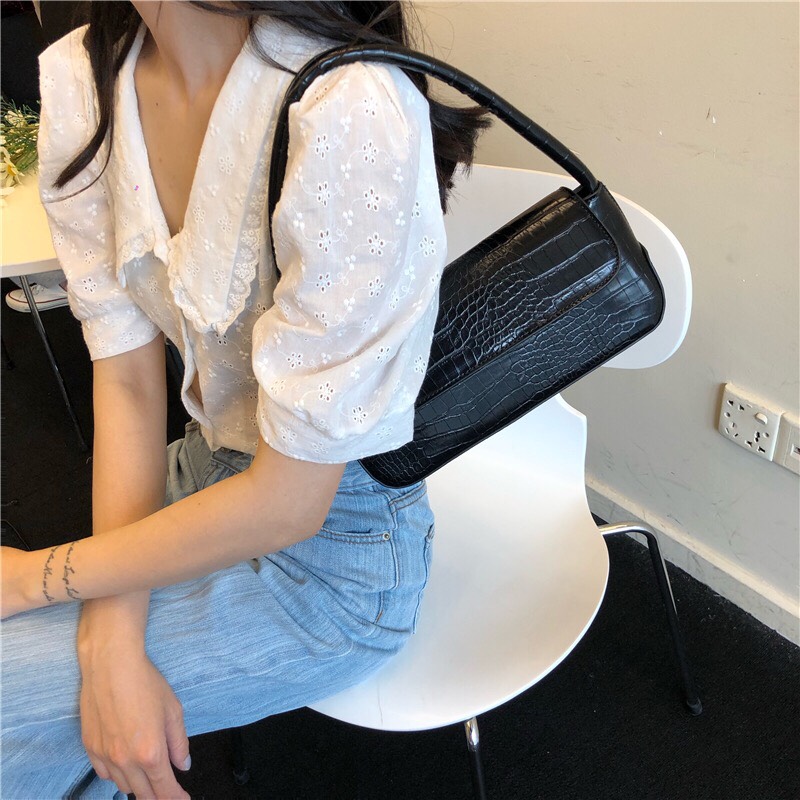 TÚI KẸP NÁCH DA RẮN TRƠN