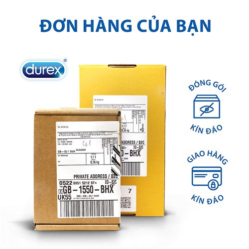 Bao cao su Durex Kingtex hộp 12 chiếc