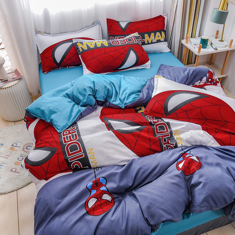 Trọn Bộ 4 Món Cotton Poly Nhập Mẫu SPIDERMAN MARVEL