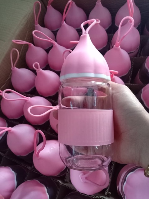 [HCM]Bình Thủy Tinh Đựng Nước Siêu Cute 300Ml