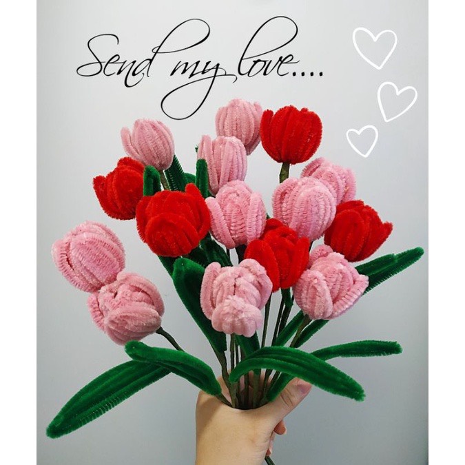HOẢ TỐC TPHCM] Bó hoa tulip kẽm nhung 10 bông mix nhiều màu cực xinh xắn  làm quà sinh nhật các ngày lễ ♥️🎁 Bó Hoa Màu Hồng Đặc Sắc - Lazada |