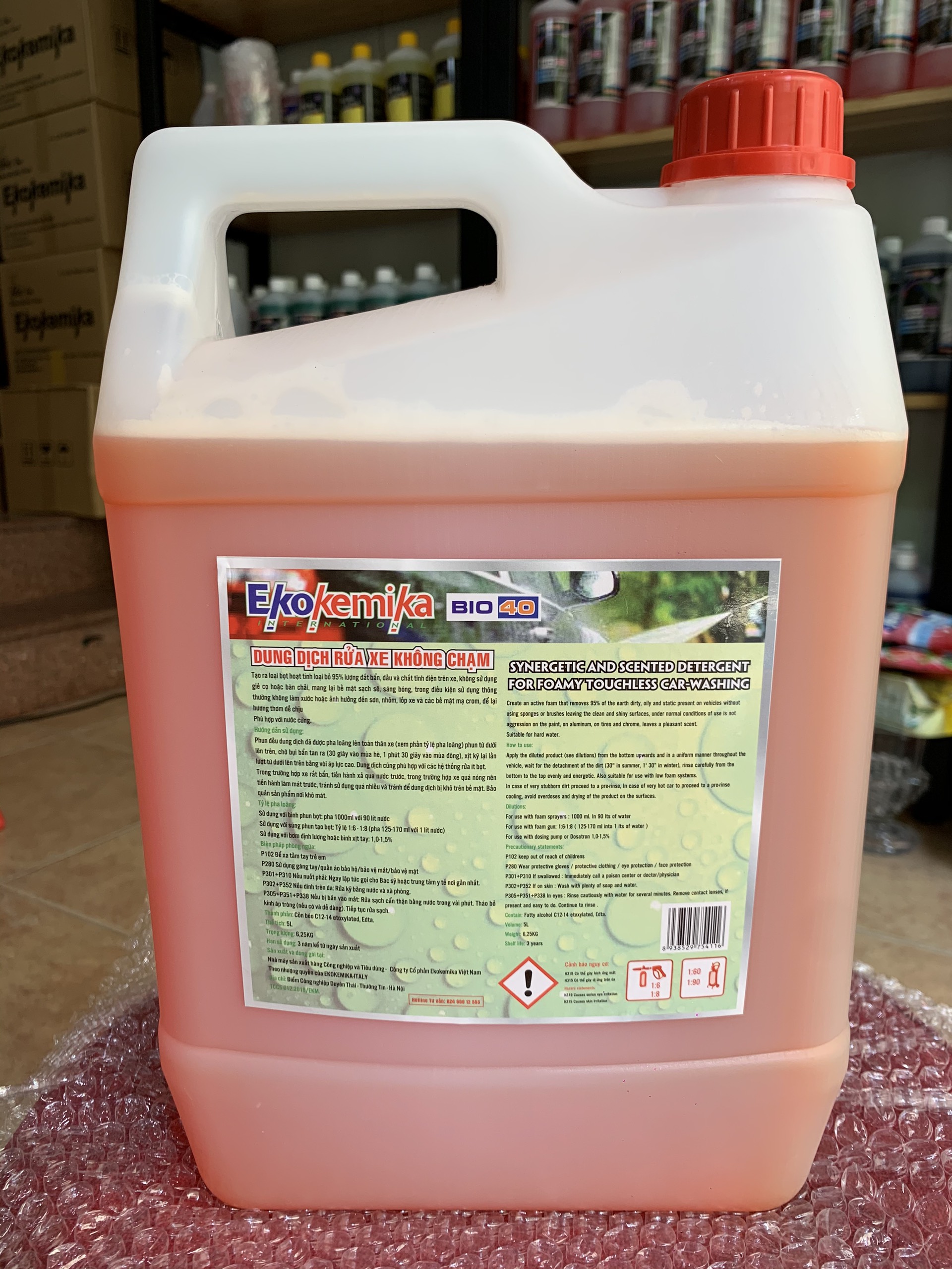 NƯỚC RỬA XE KHÔNG CHẠM EKOKEMIKA ITALY BIO 40-5L