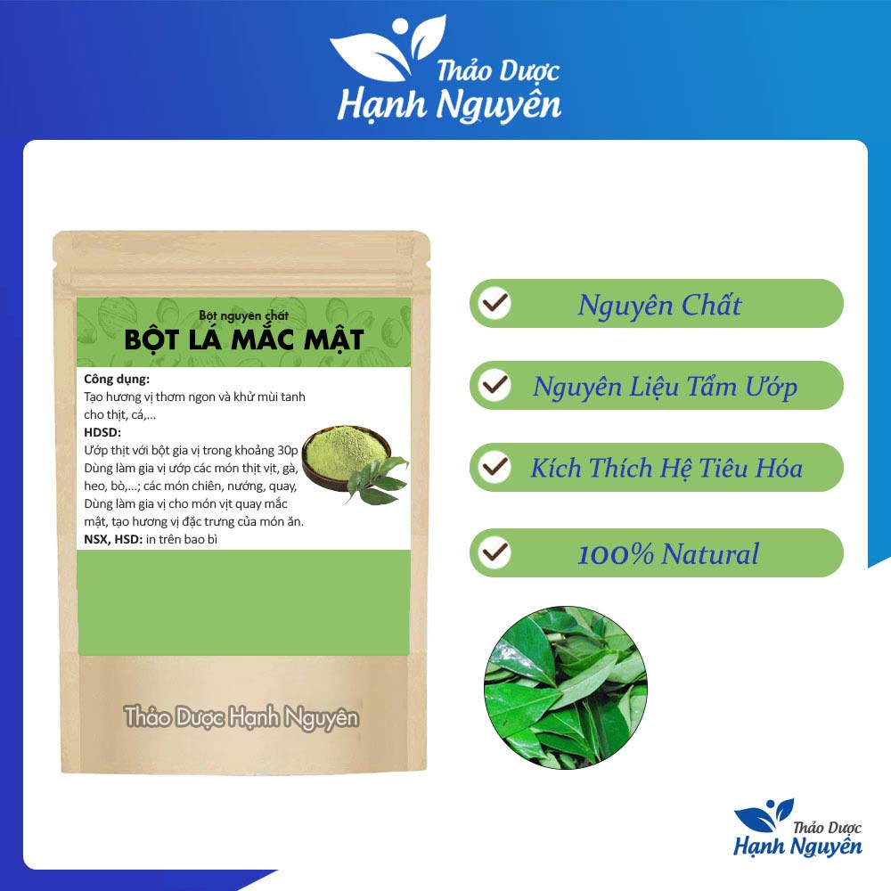 Bột lá mắc mật nguyên chất 100g - Thảo Dược Hạnh Nguyên
