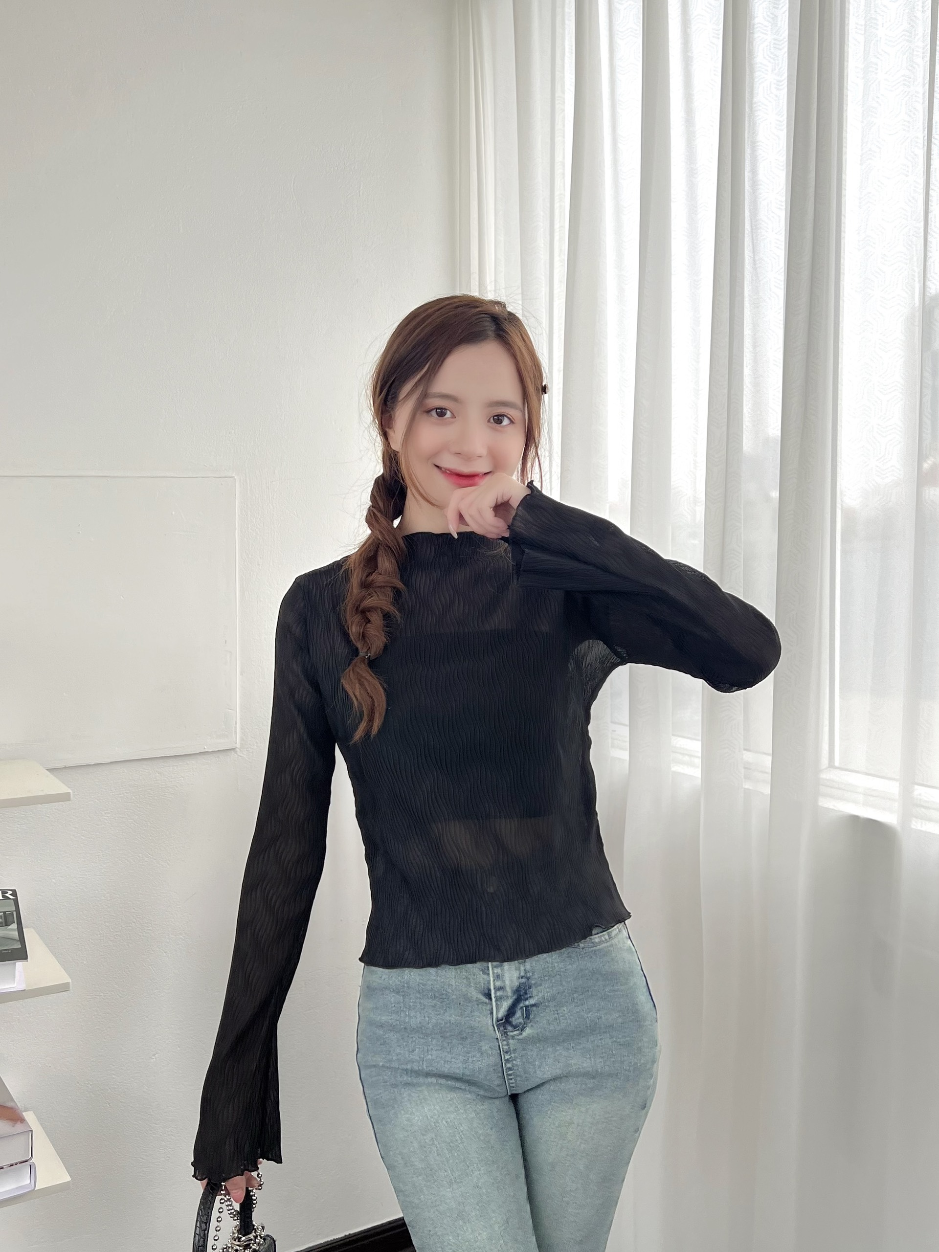 Sét áo voan hoa dập li kèm áo quây - 247storefashion- setvoan2271_6k8
