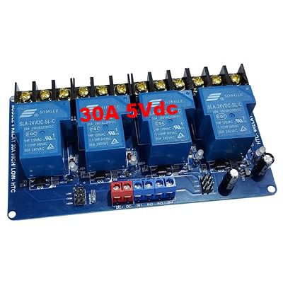 Module 4 relay 5Vdc 30A có opto kích high/low HTC