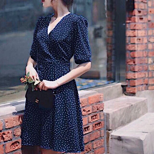 ĐẦM CHẤM BI THẮT EO MS23 (có ảnh thật)