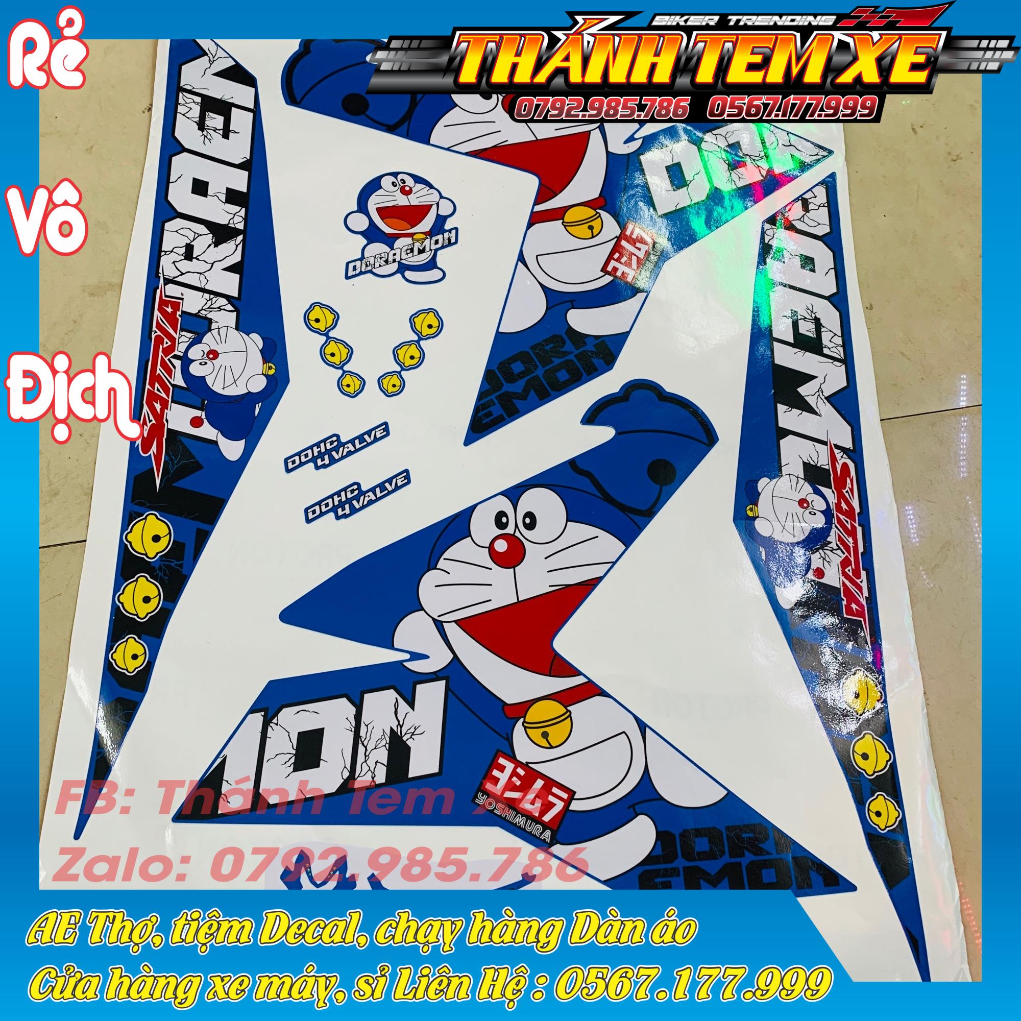 [KÈM QUÀ TẶNG] Tem rời satria- raider, doremon
