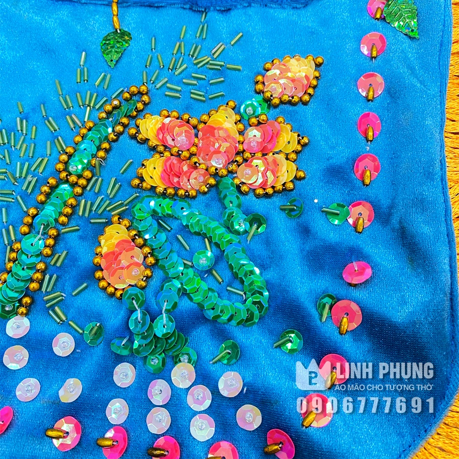Áo Bà Quan Âm Sen Trúc - 4 Tấc (xanh biển)