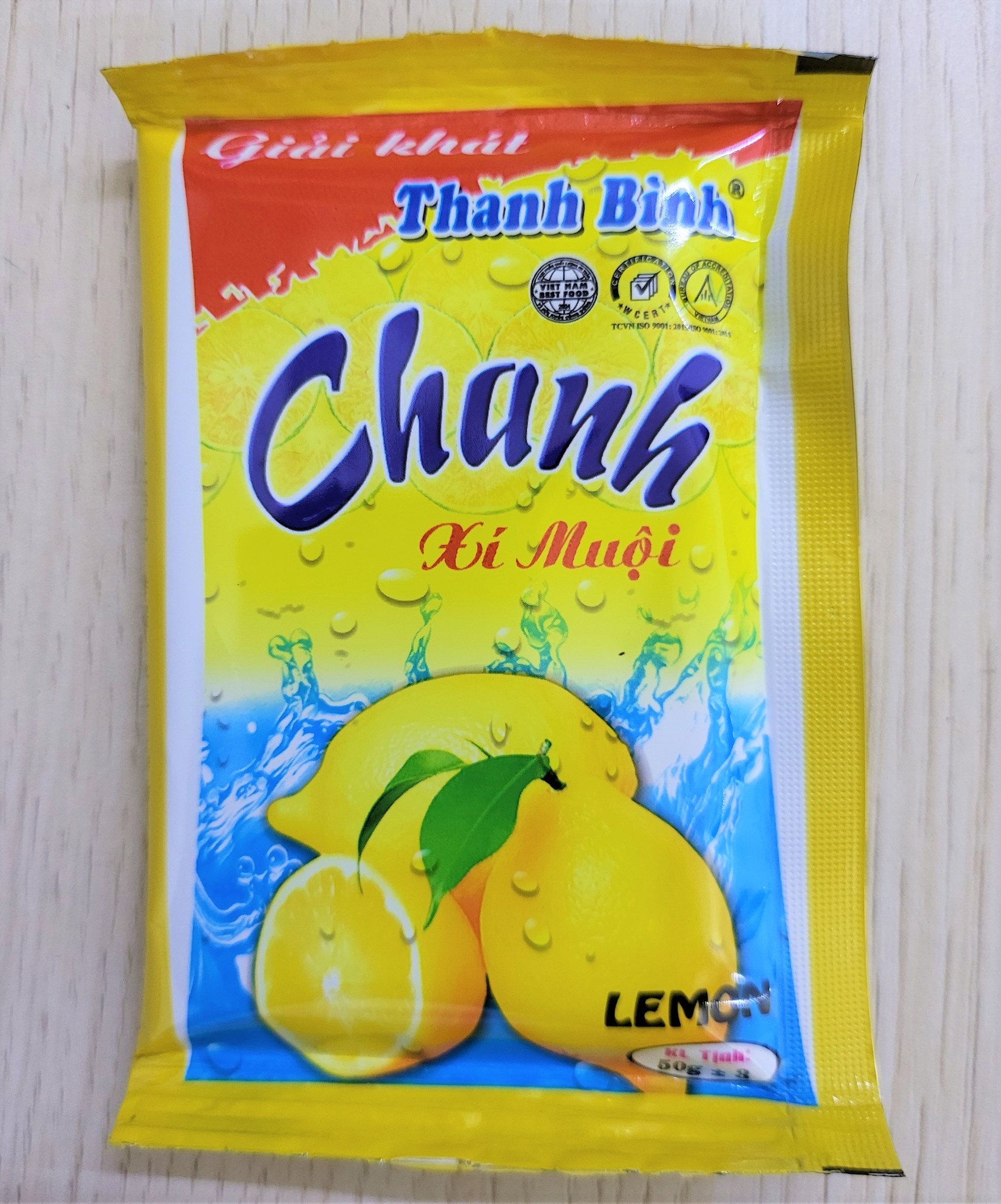 (Hộp giấy 900g [18 gói x 50g]) CHANH XÍ MUỘI (thức uống giải khát) THANH BÌNH Apricot Lemon