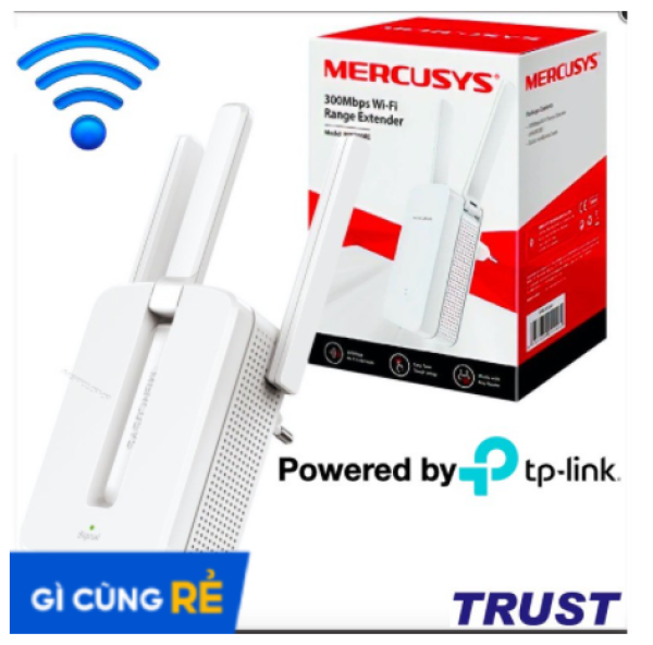 Giá Tốt-Mercusys N 300Mbps Bộ kích sóng WiFi 3 Râu -MW300RE- Hàng chính hãng phân phối bởi TP-Link Việt Nam