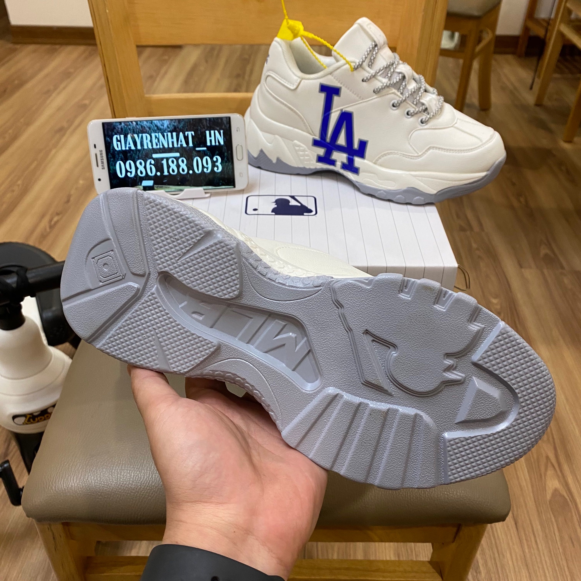 [TẶNG HỘP,TẤT] Giày Thể Thao Sneaker MLB NY, BOSTON,LA,
