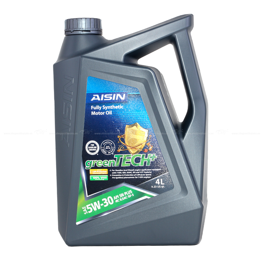 Nhớt Động Cơ AISIN ESFNP0534P 5W-30 SN Plus Greentech+ Fully Synthetic 4L