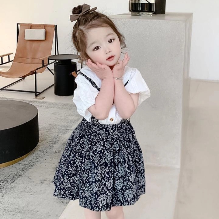 Set chân váy kèm áo sơ mi cao cấp cho bé