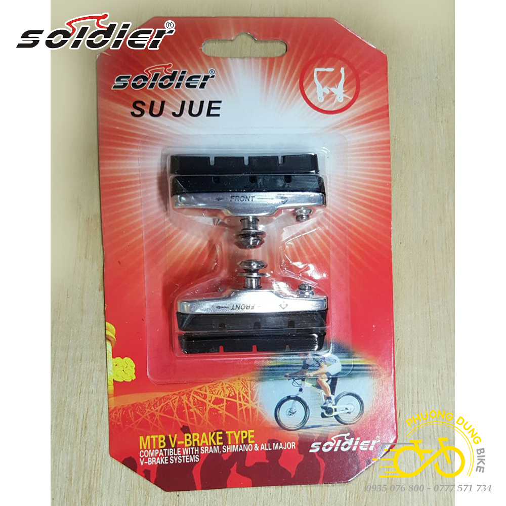 Gôm phanh xe đạp road soldier - 1 vỉ