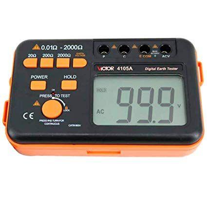 Thiết bị đo điện trở đất Victor 4105A, máy đo tiếp địa, chống sét