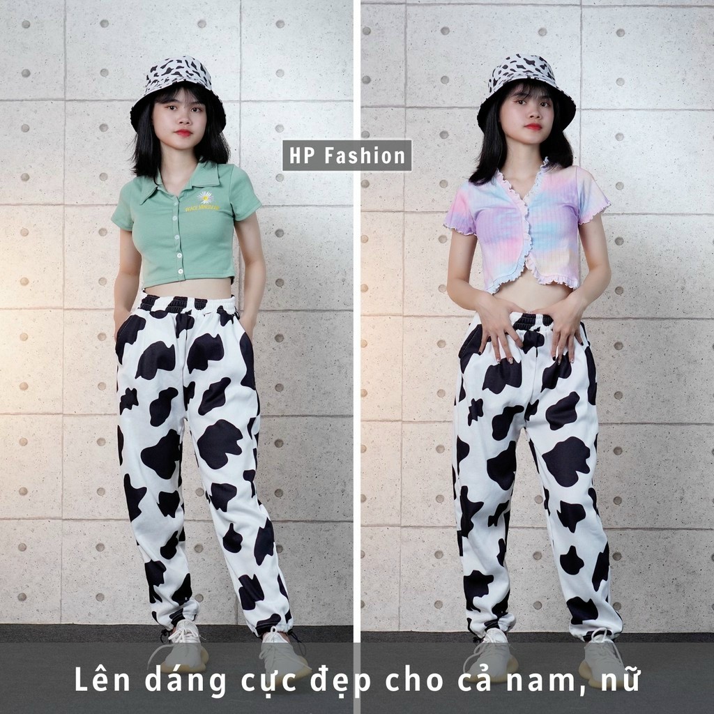 [HCM]QUẦN LOANG IN BÒ SỮA SIÊU CUTE  CHẤT THUN DA CÁ CO GIÃN TP