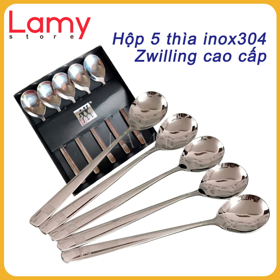 Set 5 thìa inox 304 cao cấp sáng bóng sang chảnh ms-4h6