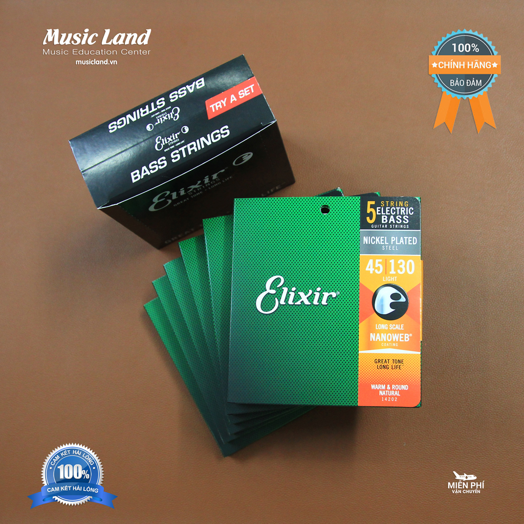 Dây Đàn Guitar Bass Điện Elixir 14202 – Chính Hãng