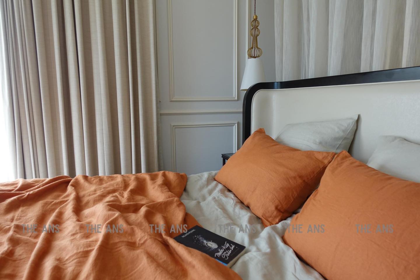 Vỏ gối ôm 100% Linen THE ANS size 70x100cm