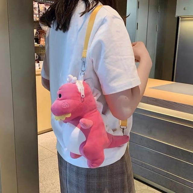 [HCM]Túi đeo vai đeo chéo hình khủng long cute (Xanh và hồng)