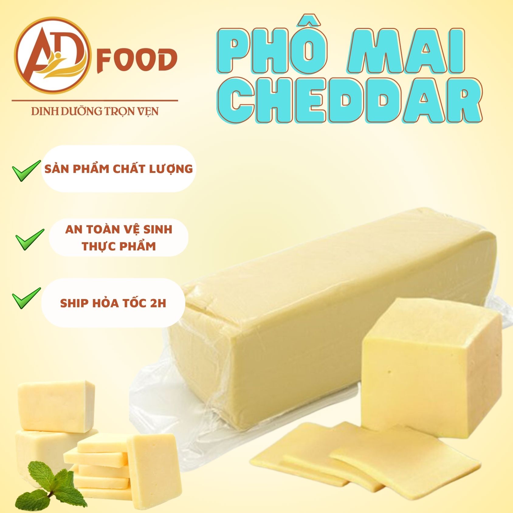 100gr phô mai cheddar thơm ngon