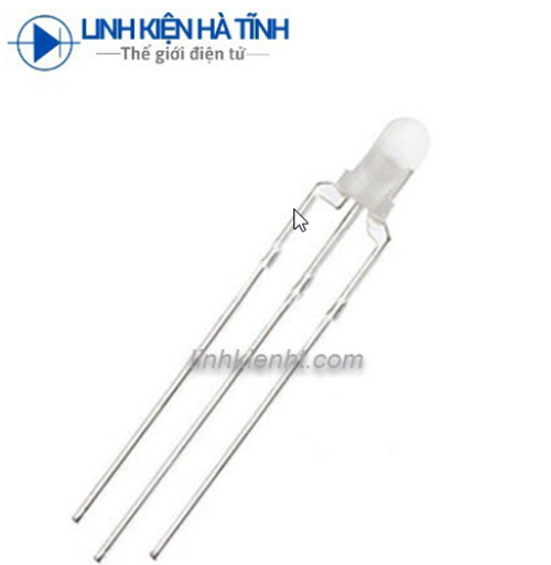 20 con led 5mm 3 chân 2 màu đỏ + xanh lá