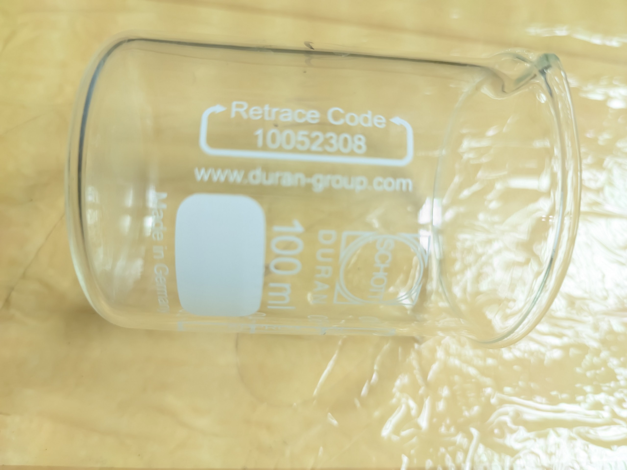 Cốc thuỷ tinh chịu nhiệt Duran 100mL