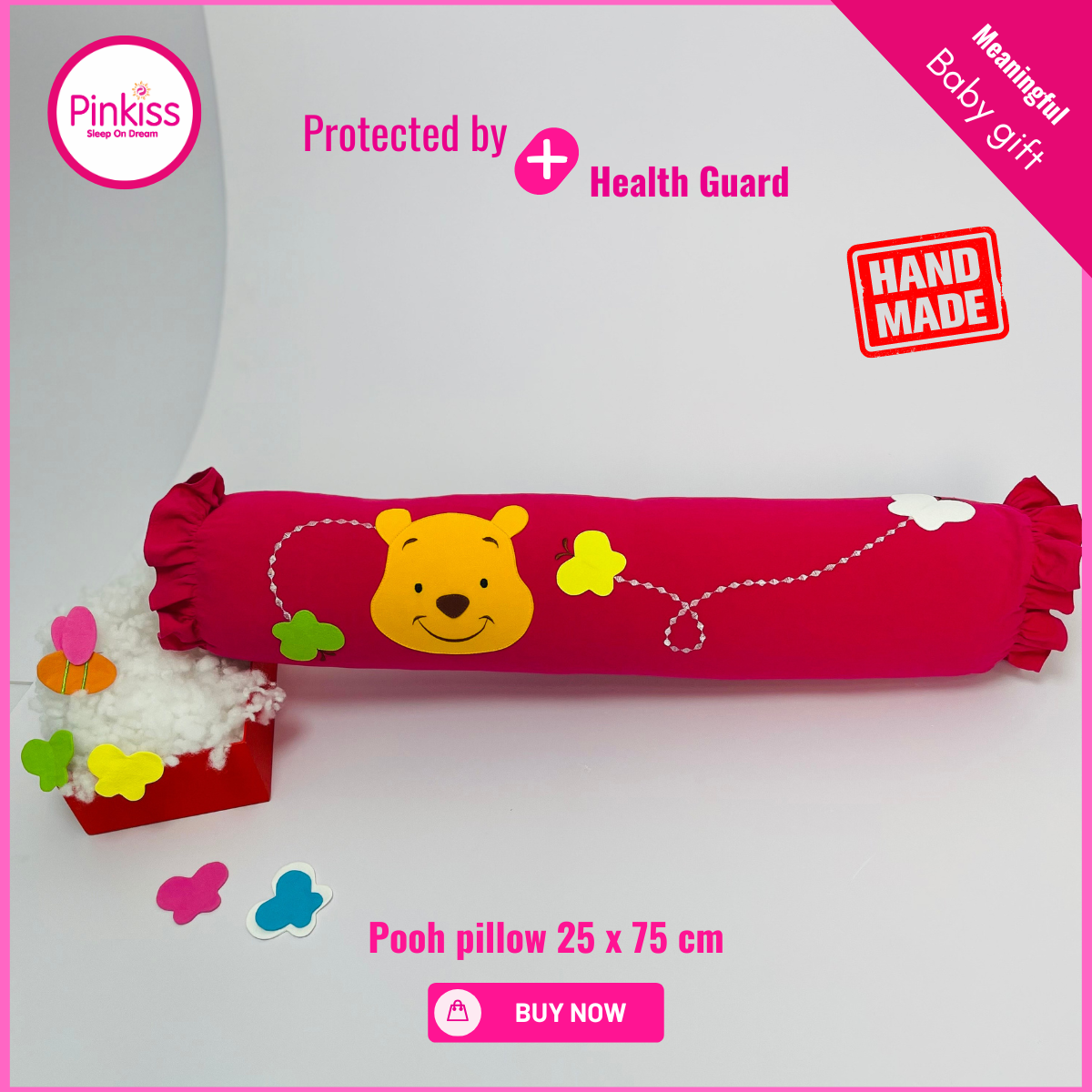 Gối ôm PINKISS trẻ em kích thước 25x75cm