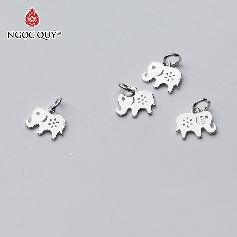 Charm bạc con voi treo - Ngọc Qúy Gemstones