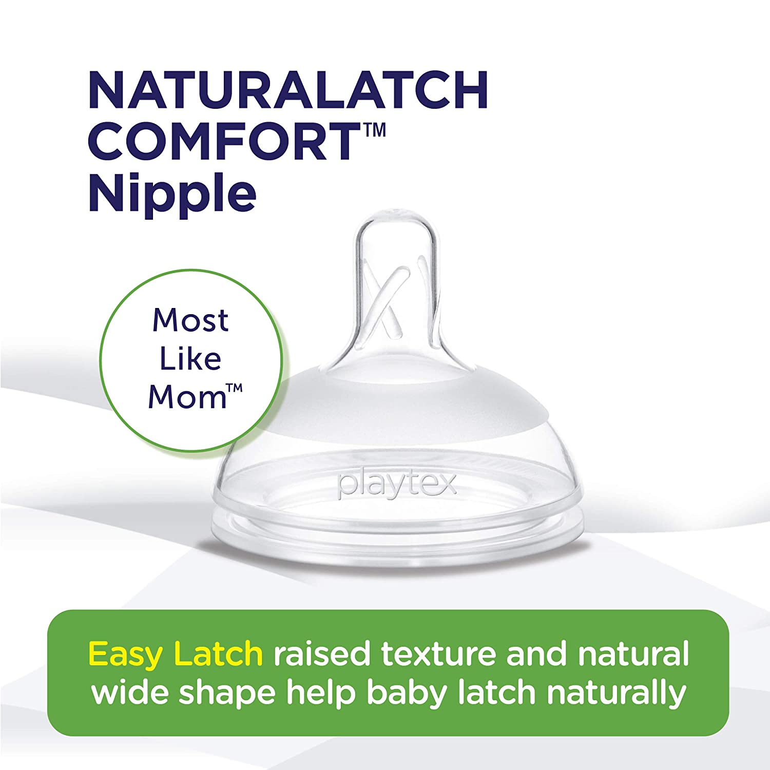 (Mẫu mới 2020) 1 núm ti thay thế bình sữa Playtex Vent Aire Cổ rộng
