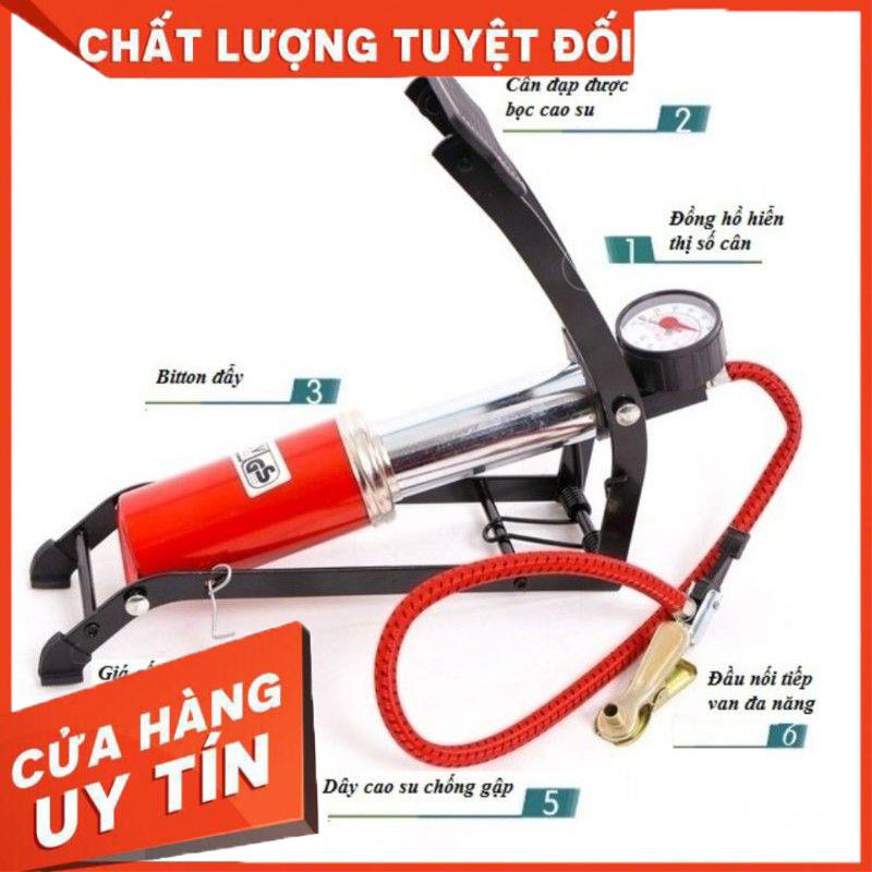 Bơm xe 1 ống đạp chân