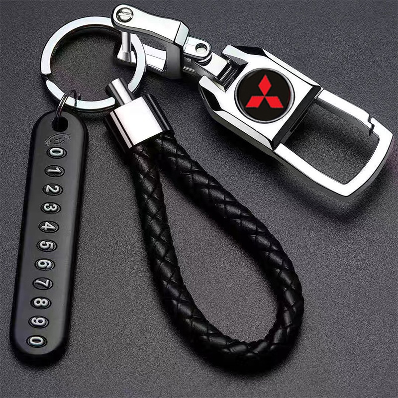 Mitsubishi Móc khóa logo ô tô Móc chìa khóa ô tô sáng tạo Móc khóa kim loại hợp kim