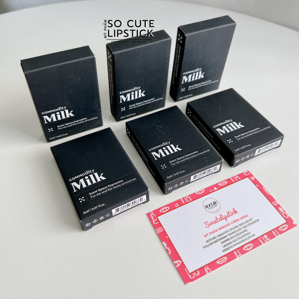 Vial chính hãng nước hoa Commodity Milk Expressive Perfume Spray 2ml
