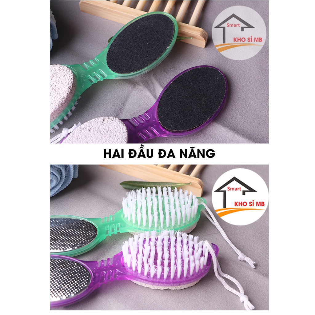 Dụng cụ chà gót chân 2 đầu, bàn chải chà gót chân