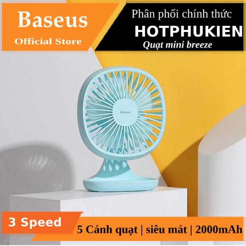 Quạt mini Baseus Cool Breeze để bàn 3 chế độ làm mát giải nhiệt cho ngày nóng (Bào hành 3 tháng 1 đổi 1) - Phân phối bởi Hotphukien