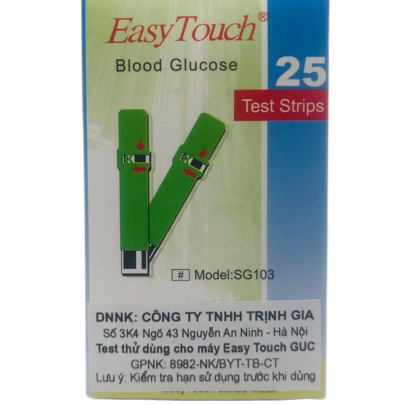 Que Thử Tiểu Đường Cho Máy Đo Easy Touch GCU ET322 (25 Que)