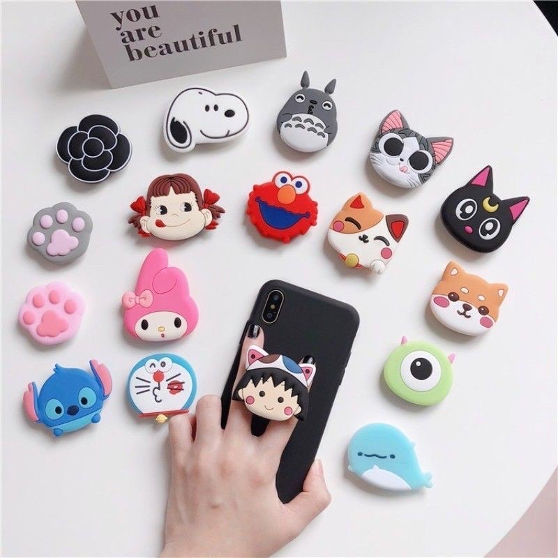 Giá Đỡ Popsocket Silicon Hình Thú Dễ Thương Tiện Lợi