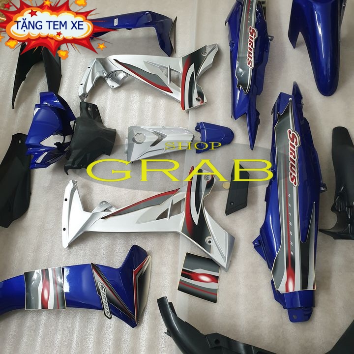 Bộ dàn áo - dàn mủ [ KÈM TEM ] xe SIRIUS , nhựa ABS cao cấp nguyên sinh